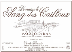 Dom. Le Sang Des Cailloux Vacqueyras Rouge Cuvee Floureto 2019